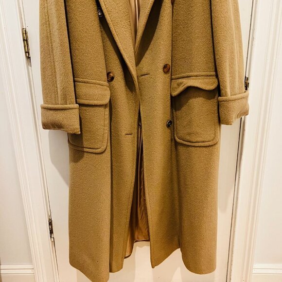 Larry Levine Women's Double Breasted Peacoat Wool Over Coat Size 14 - Picture 14 of 16